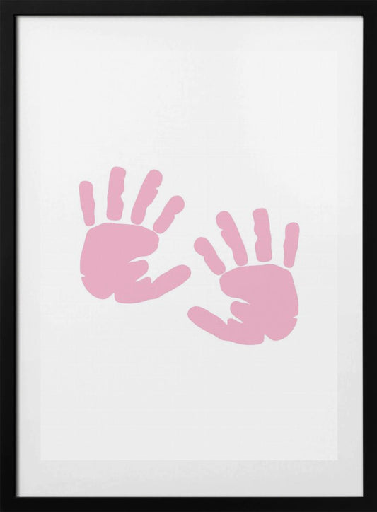 Pink Handprints - Art Print by Saskia Michele
