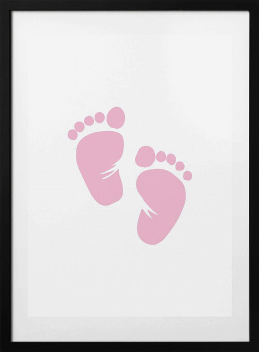 Pink Baby Footprints - Art Print by Saskia Michele