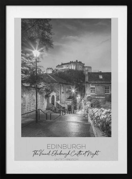 Castle in Moonlight - Art Print by Melanie Viola Travel Poster