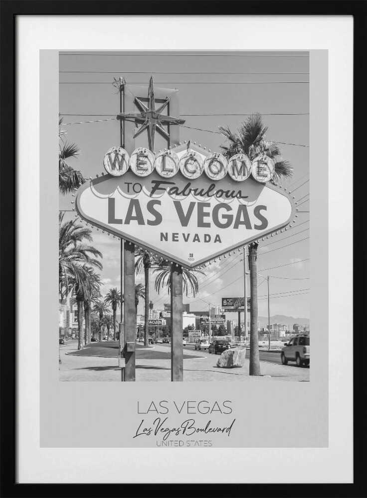 LAS VEGAS Sign - Art Print by Melanie Viola Travel Poster