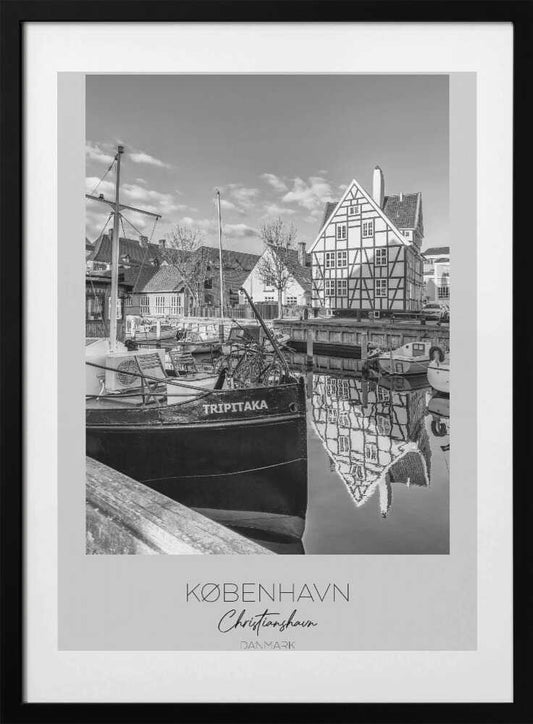 Boats Docked At The Canal - Art Print by Melanie Viola Travel Poster