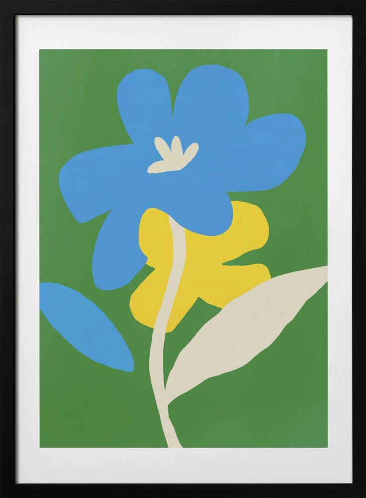 Contrast Blue And Yellow - Art Print by Little Dean