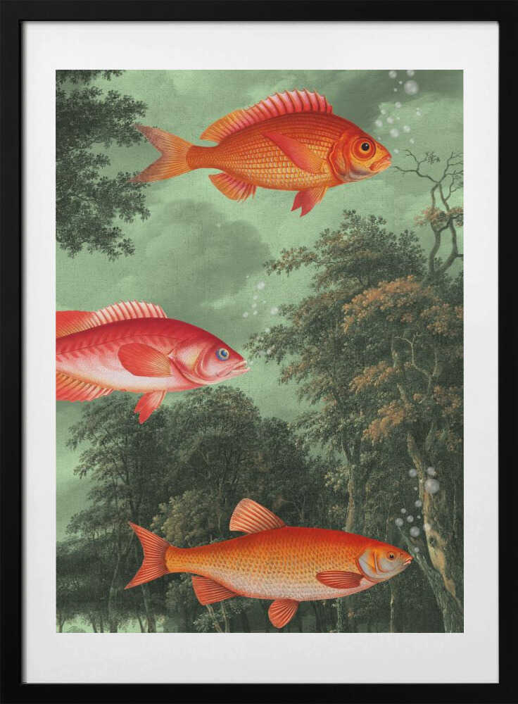 It's the Season of Flying Fish - Art Print by Marja van den Hurk