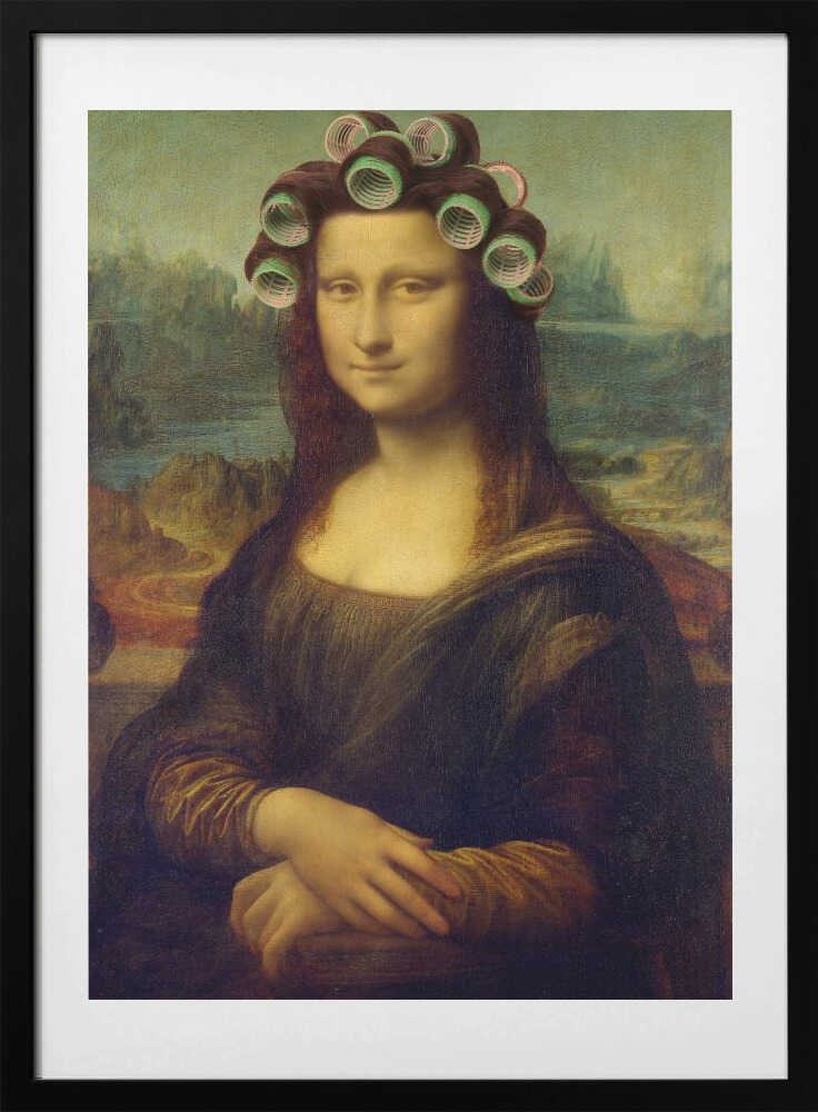 Mona Lisa -  the Curly Girly Edition - Art Print by Marja van den Hurk