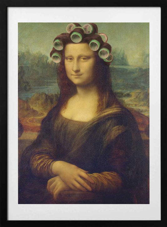 Mona Lisa -  the Curly Girly Edition - Art Print by Marja van den Hurk