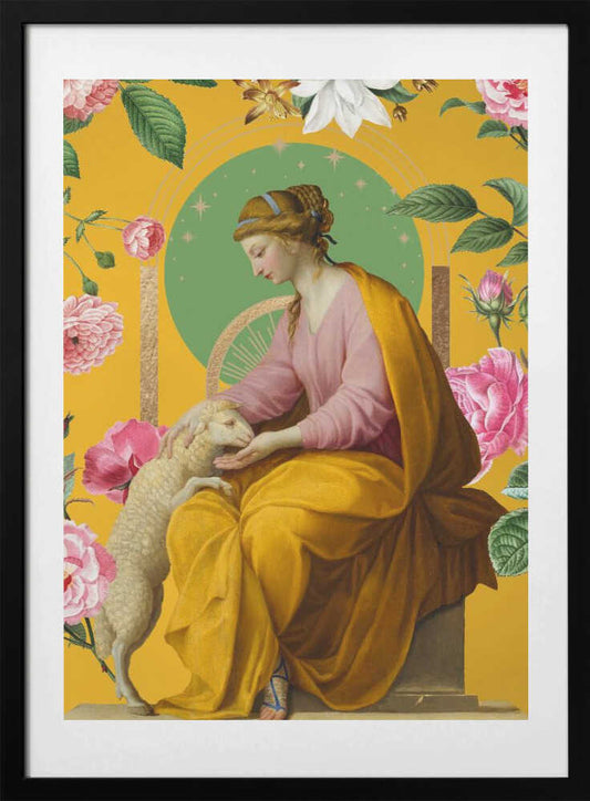 Meekness   a Collage - Art Print by Marja van den Hurk