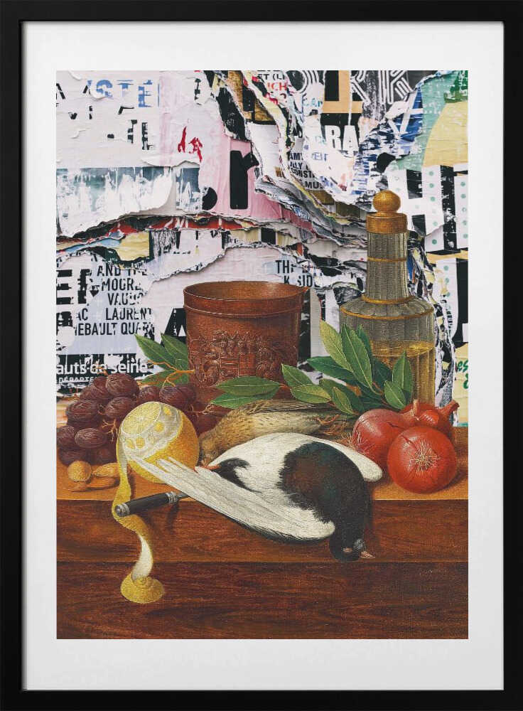 Still Life   Old and New Combined - Art Print by Marja van den Hurk