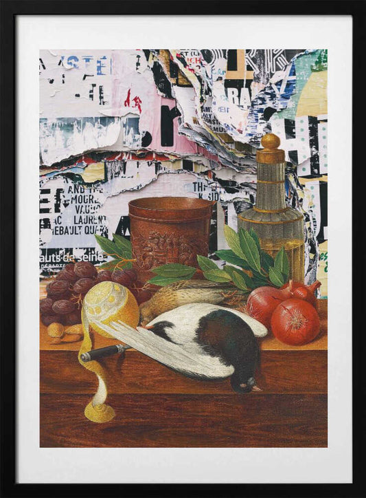 Still Life   Old and New Combined - Art Print by Marja van den Hurk