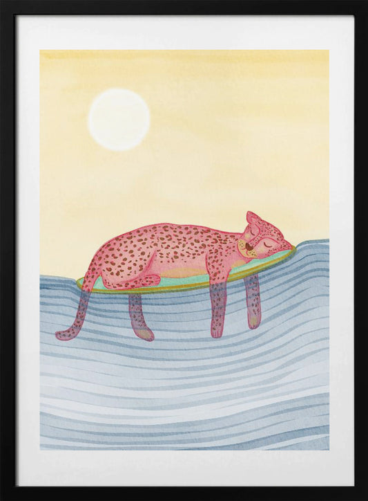 Leopard  Surfer - Art Print by Nikita Jariwala