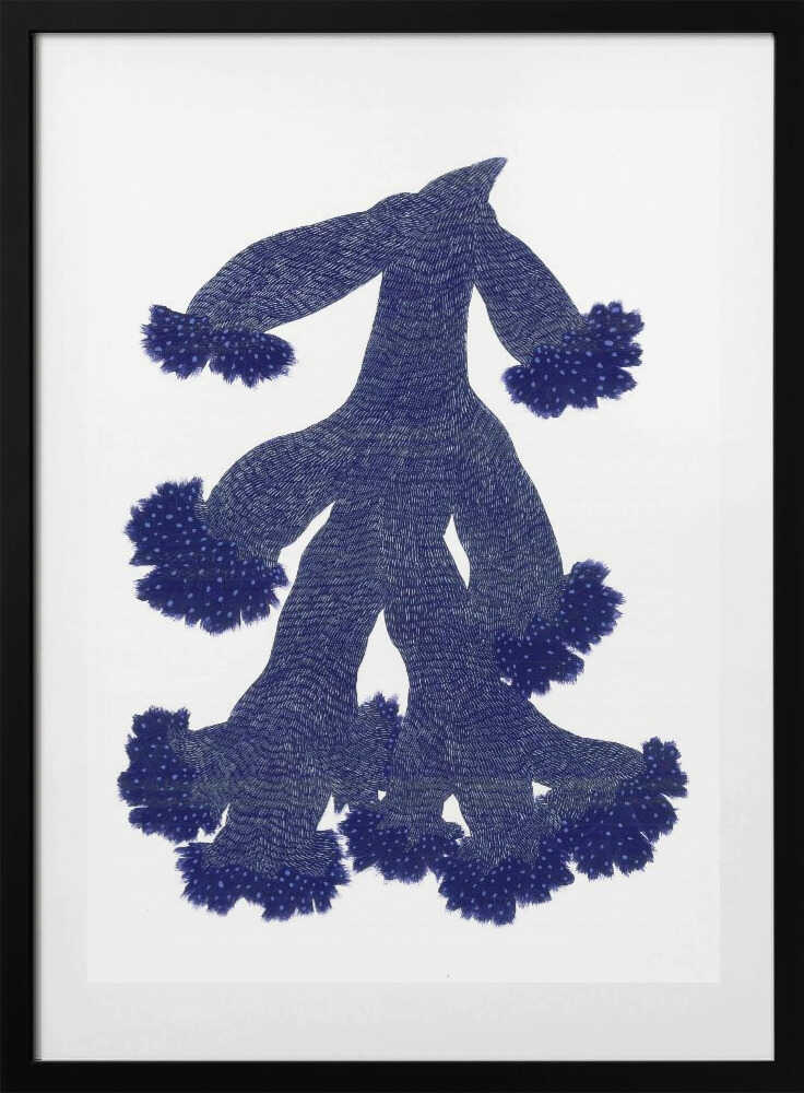 Abstract Indigo Coral - Art Print by Paulina Vårregn