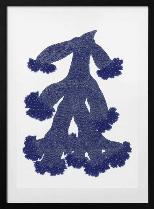 Abstract Indigo Coral - Art Print by Paulina Vårregn