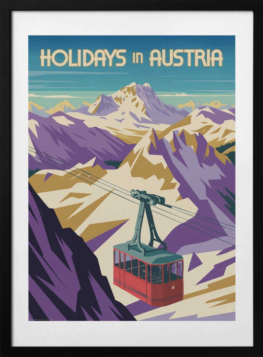 Holidays In Austria - Art Print by Andreas Magnusson Travel Poster