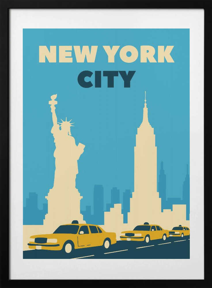 New York City - Art Print by Andreas Magnusson Travel Poster