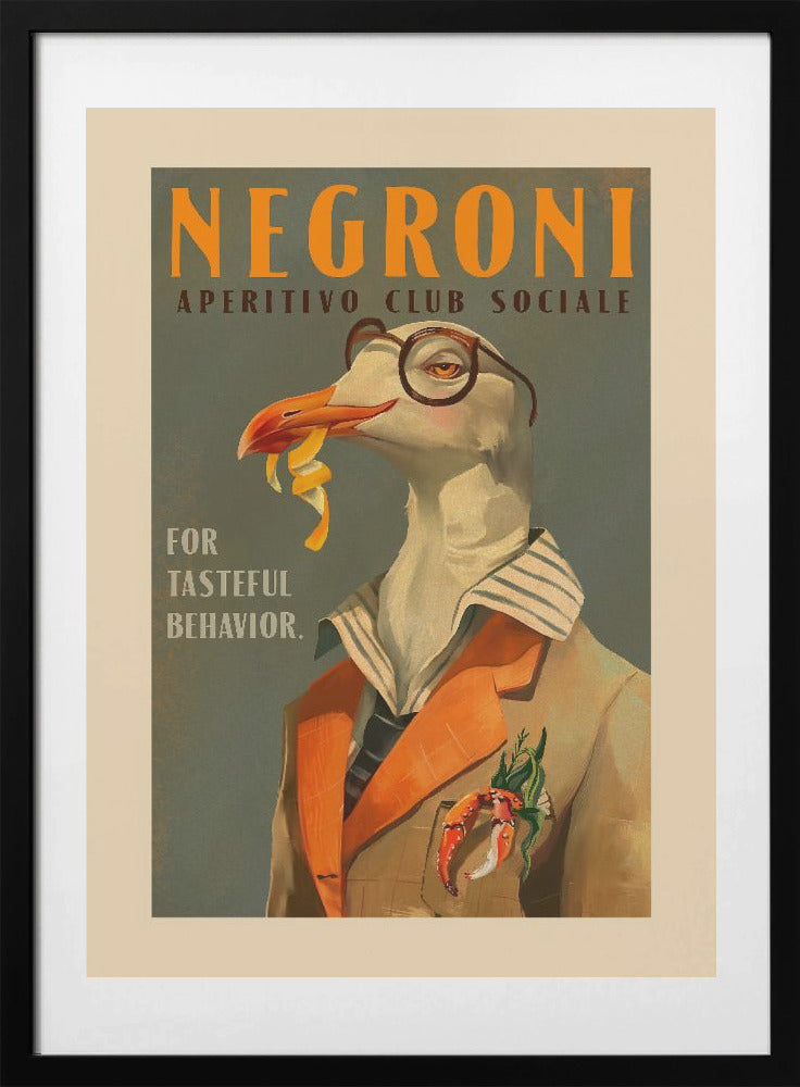 Gentleman Seagull - Art Print by The Whiskey Ginger