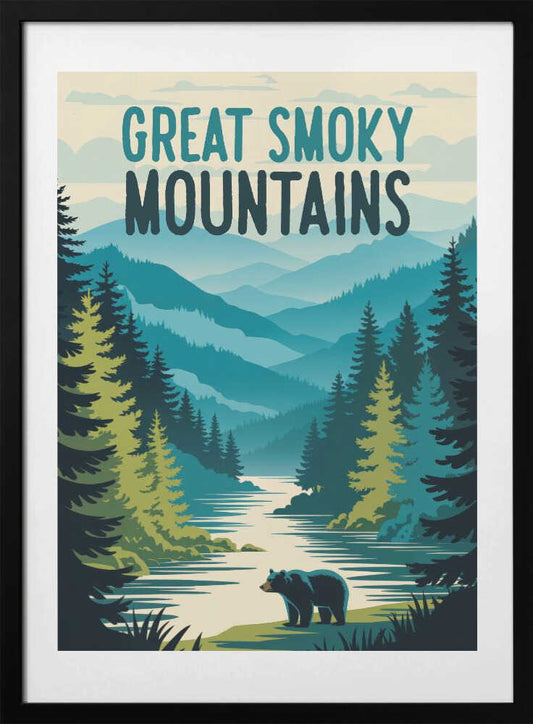 Great Smoky Mountains - Art Print by Andreas Magnusson Travel Poster