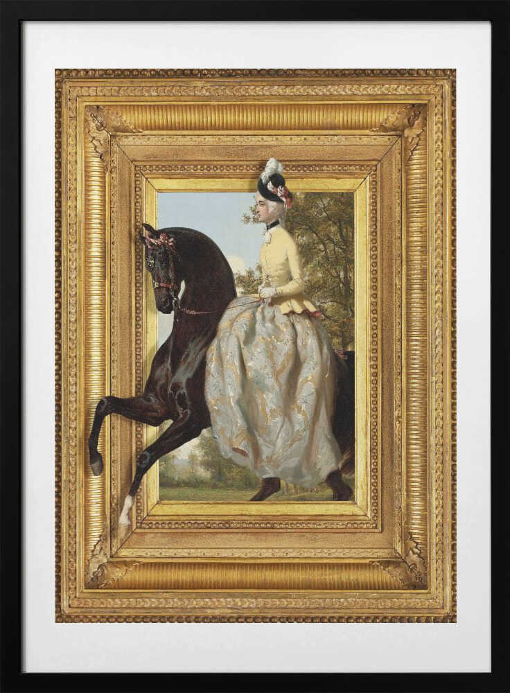 The Lady and Her Horse - Art Print by Marja van den Hurk