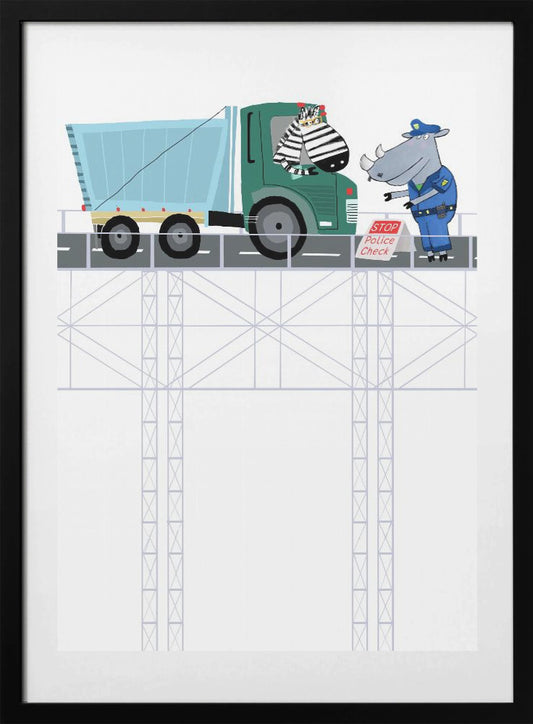 Bridge Traffic Stop - Art Print by Carla Daly