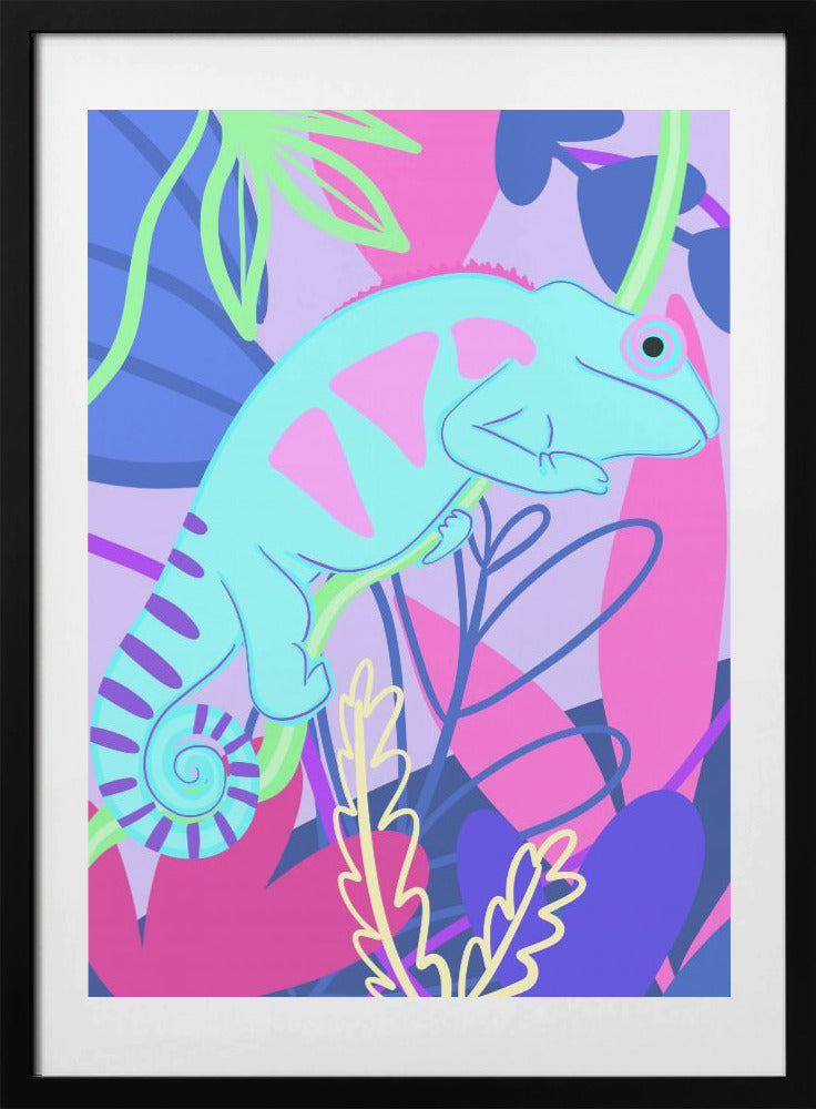 Colorful Chameleon - Art Print by Athene Fritsch
