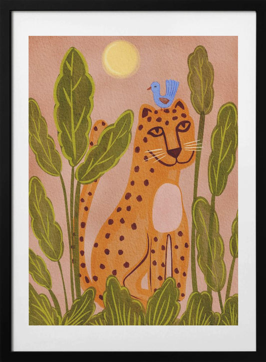 leopard and Bird - Art Print by Nikita Jariwala