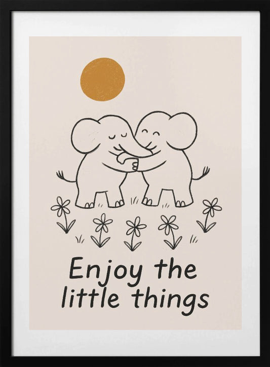 Elephant Embrace - Art Print by Treechild