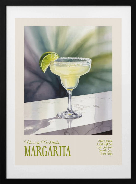 Classic Cocktails - Margarita - Art Print by Andreas Magnusson