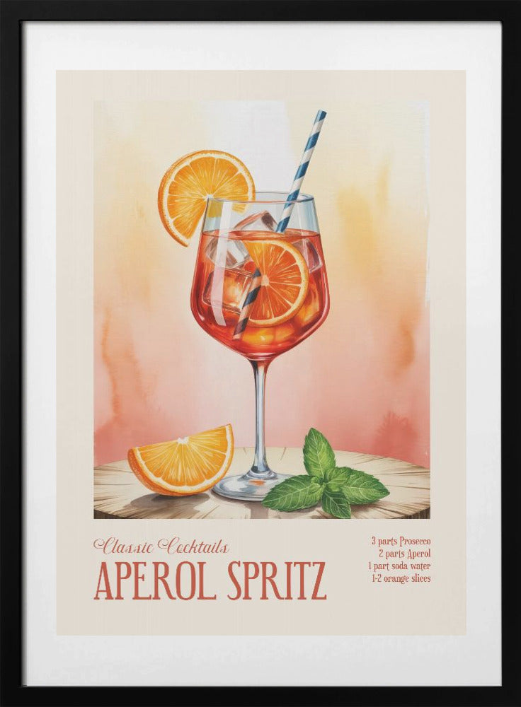 Classic Cocktails - Aperol Spritz - Art Print by Andreas Magnusson
