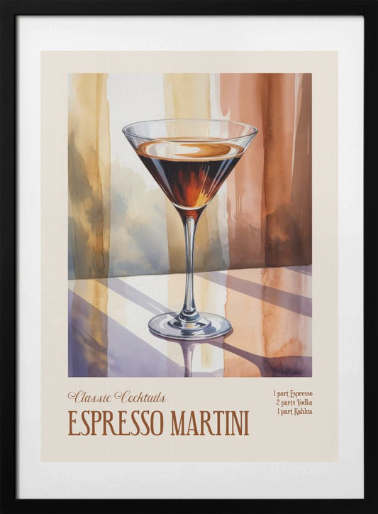 Classic Cocktails - Espresso Martini - Art Print by Andreas Magnusson