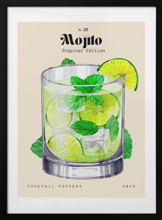 Minty Lime Refresh - Art Print by Elizabeth C