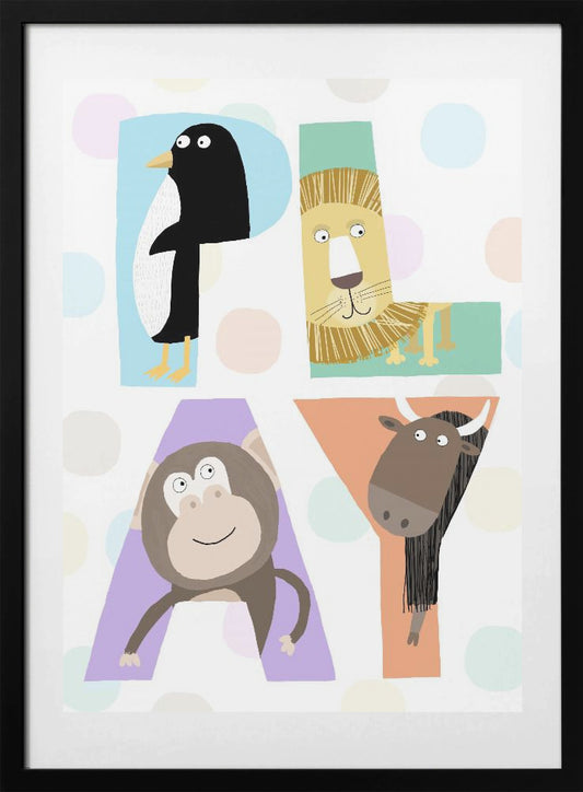 Animal Letters Fun - Art Print by Carla Daly