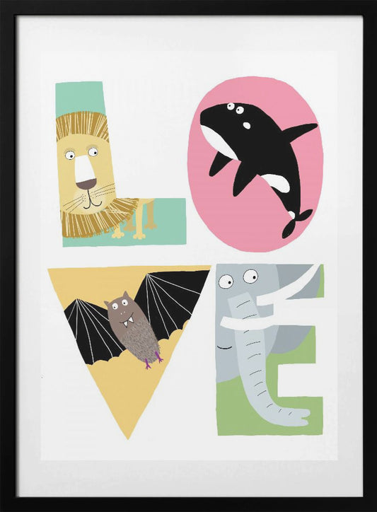 Wild Love Quartet - Art Print by Carla Daly