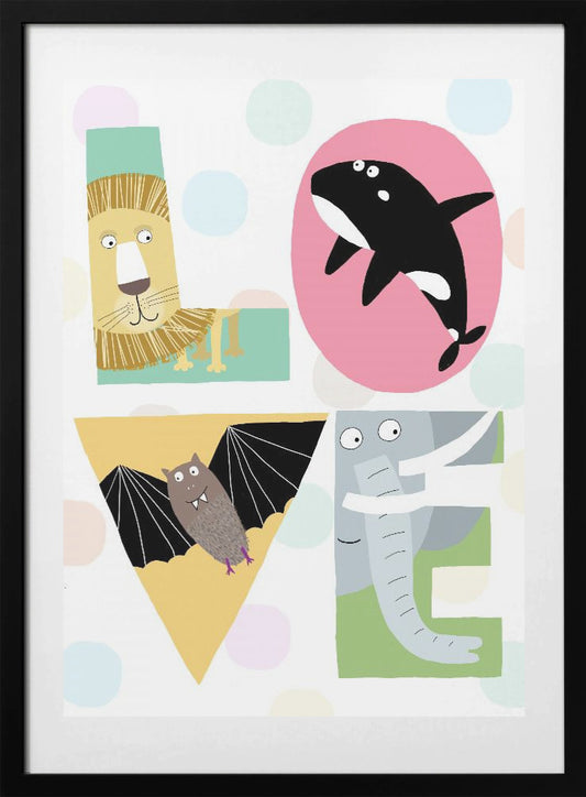 Love! Cute Illustrated Love Letters - Art Print by Carla Daly