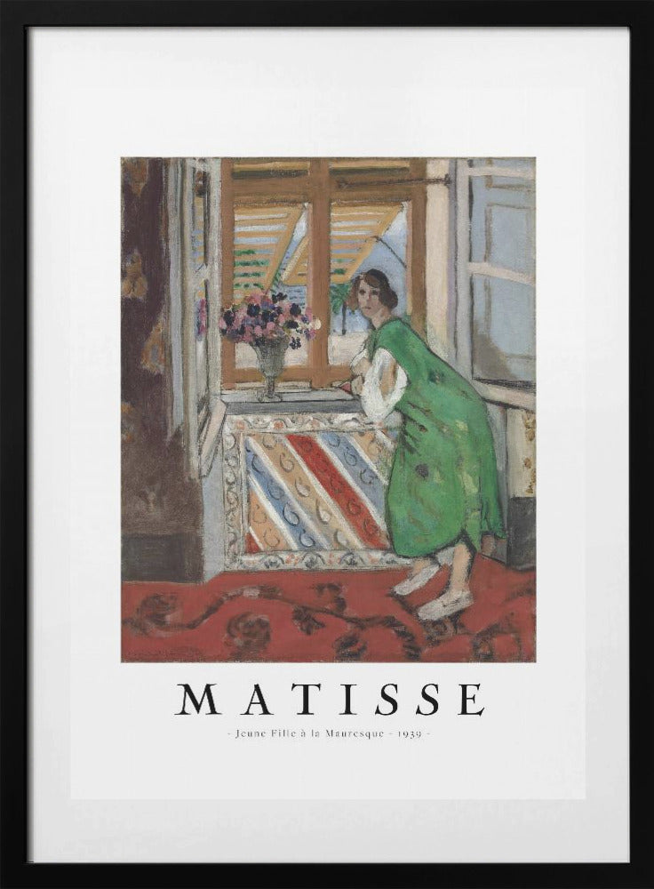 Jeune Fille a La Mauresque 1939 - Art Print by Henri Matisse