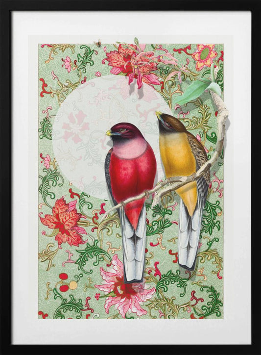 Garden Songbirds - Art Print by Marja van den Hurk