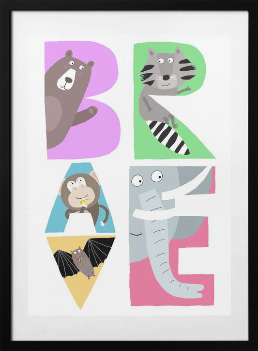 Animal Letter Fest - Art Print by Carla Daly