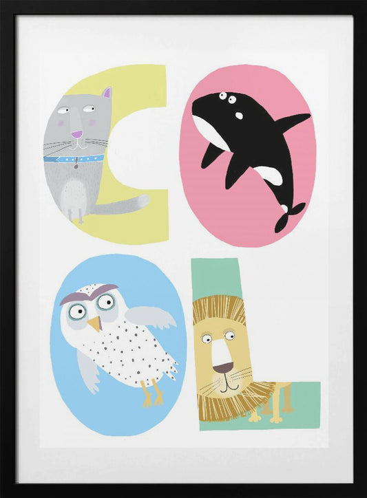 Cool! Illustrated Cool Animal Letters by Carla Daly - Art Print by Carla Daly
