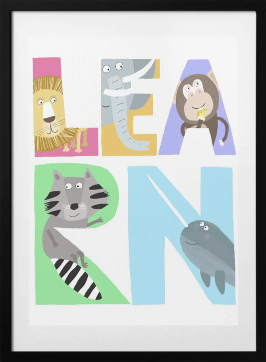 Animal Alphabet Fun - Art Print by Carla Daly