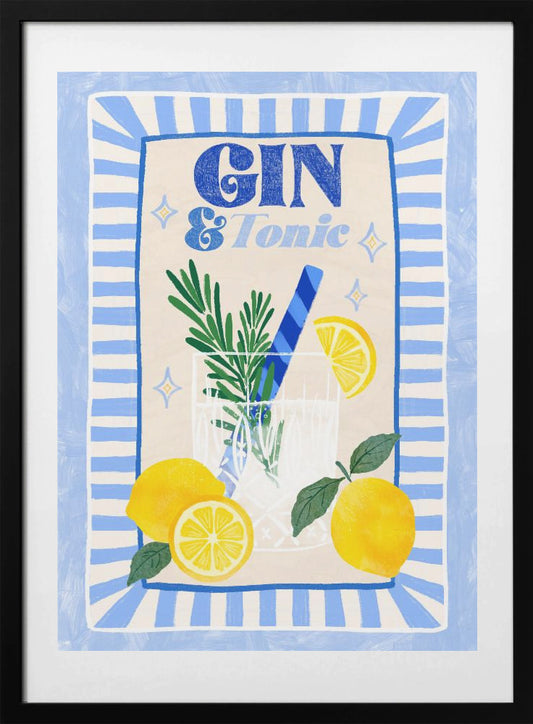 Gin and Tonic - Art Print by Katarzyna Gąsiorowska