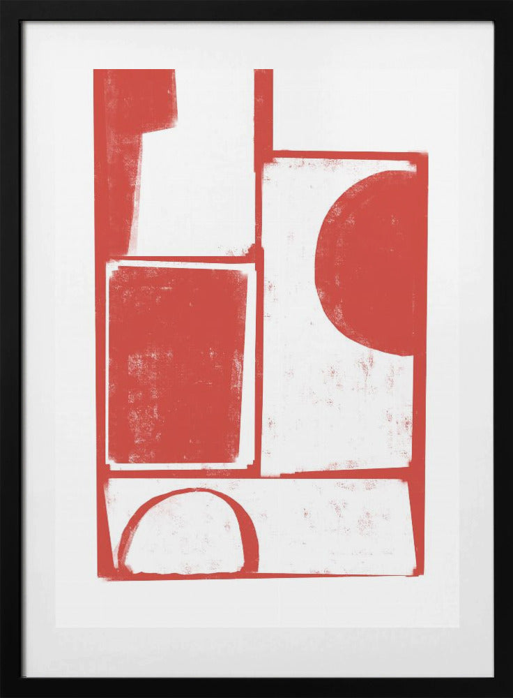 Red Geometric Balance - Art Print by THE MIUUS STUDIO