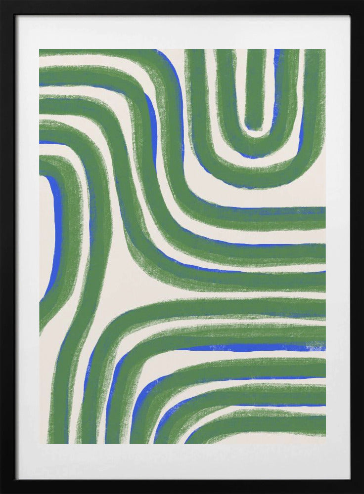 Green Abstract Lines - Art Print by THE MIUUS STUDIO