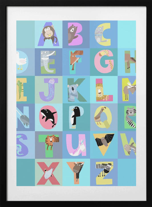 Animal Alphabet Fun - Art Print by Carla Daly