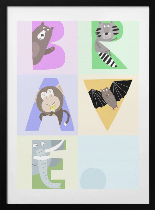 Animal Letter Fest - Art Print by Carla Daly