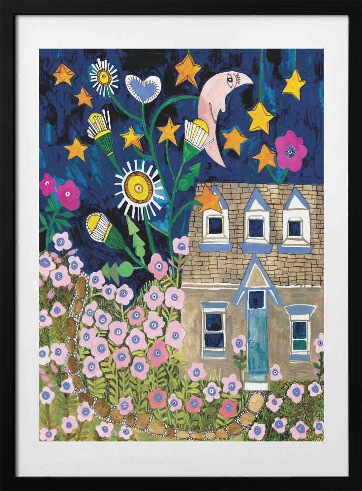 Moon Flowers - Art Print by Sharon Nullmeyer