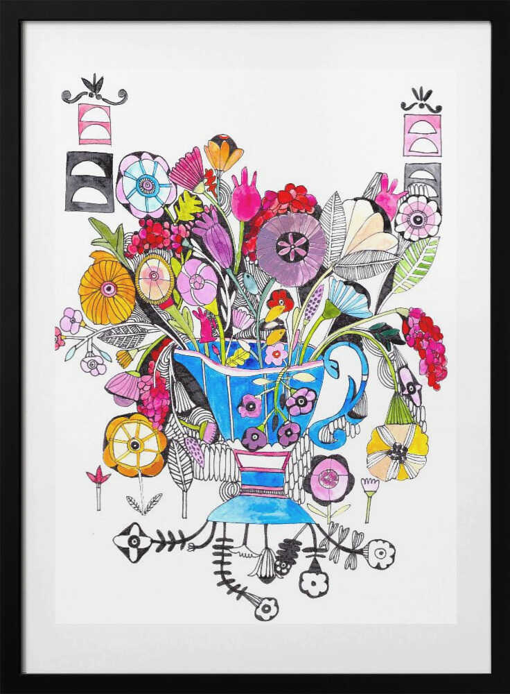 Les Fleurs - Art Print by Sharon Nullmeyer