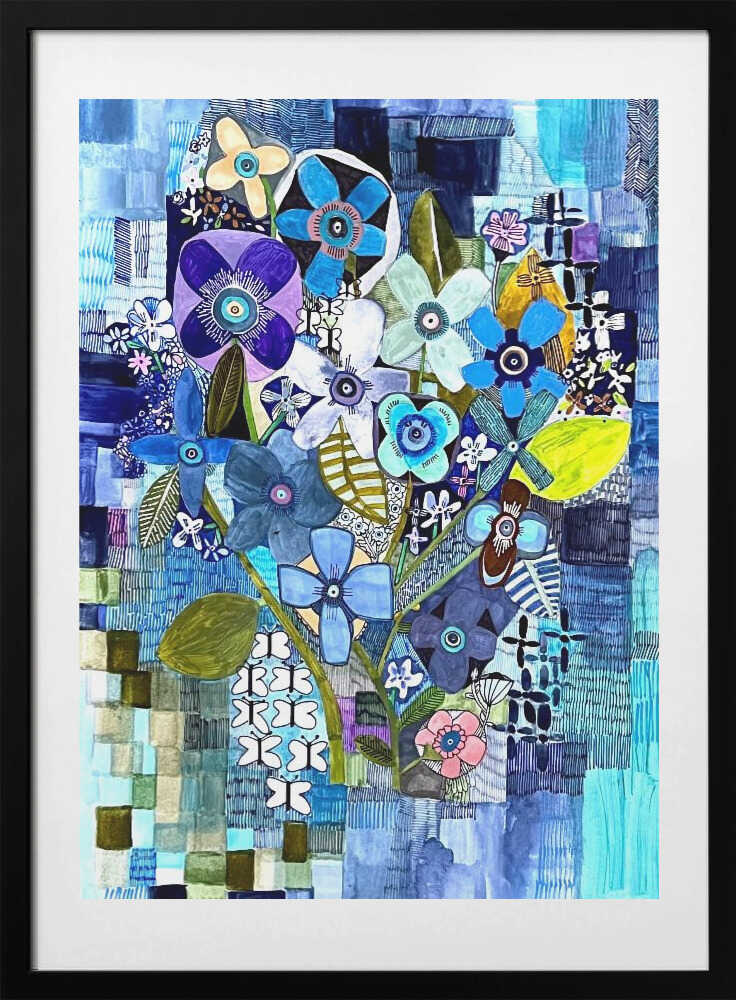 So blue - Art Print by Sharon Nullmeyer