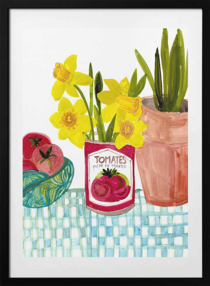 Tomatos and Daffodils - Art Print by Sharon Nullmeyer