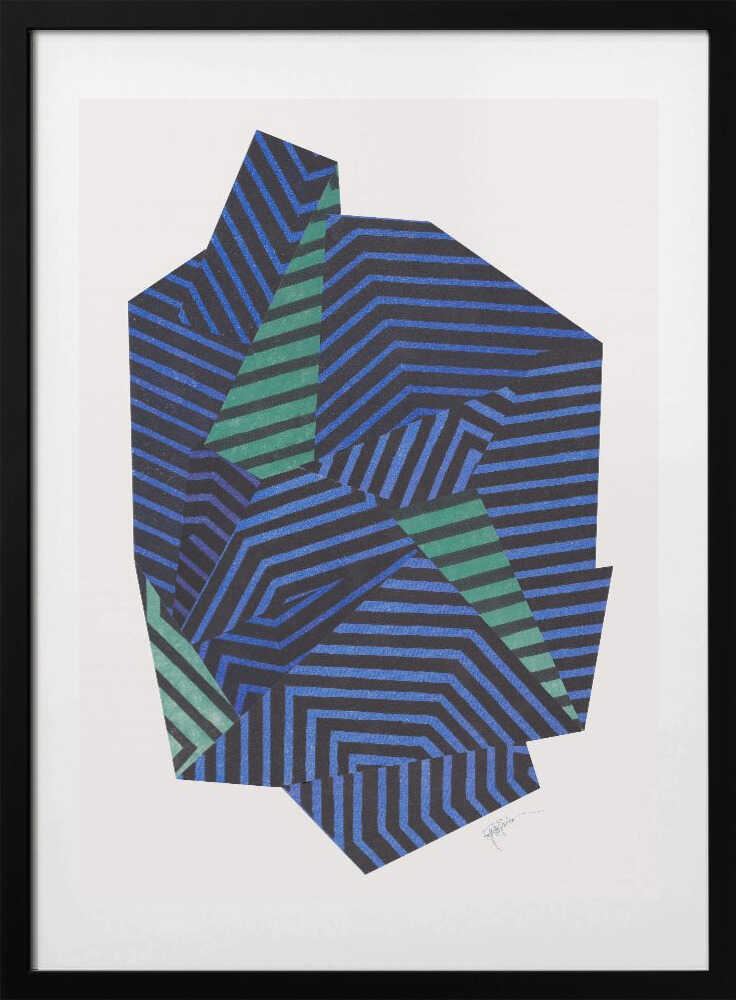 Bold Geometric Stripes - Art Print by Paulina Vårregn