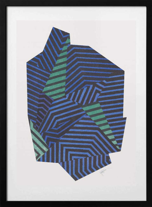 Bold Geometric Stripes - Art Print by Paulina Vårregn