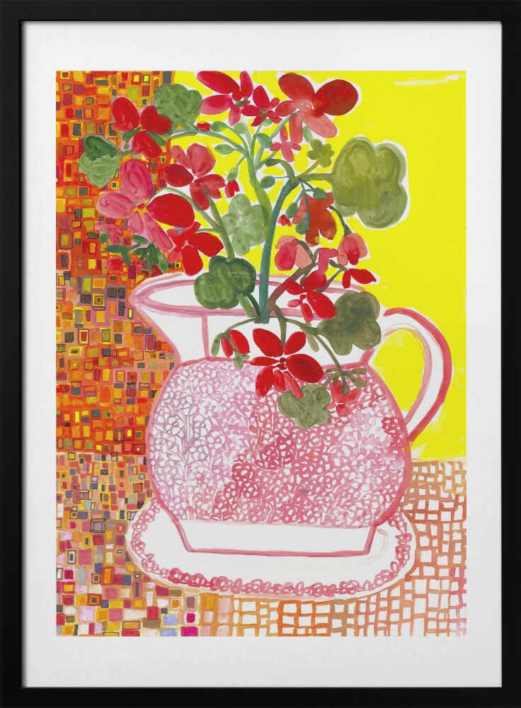 Red Geranium - Art Print by Sharon Nullmeyer