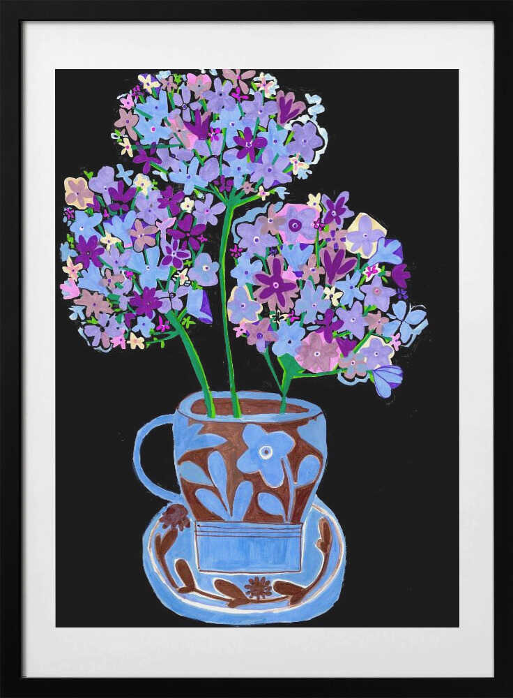 Moody Hydrangea - Art Print by Sharon Nullmeyer