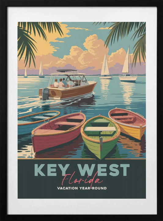 Key West Florida - Art Print by Andreas Magnusson Travel Poster